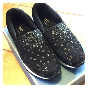 Vera Wang black sequin shoes size 7 like new euc